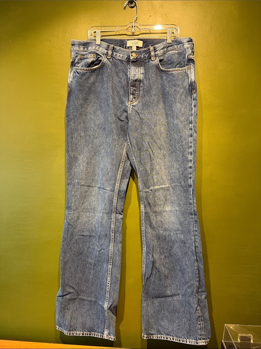 COS Men's Bootcut Denim Jeans - Medium Blue Wash